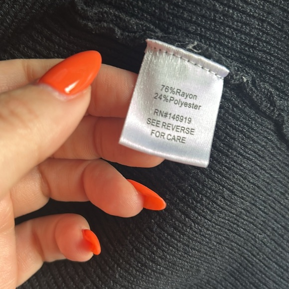 Freshman 1996 Ribbed Black Midi Dress - Small - Picture 7 of 7